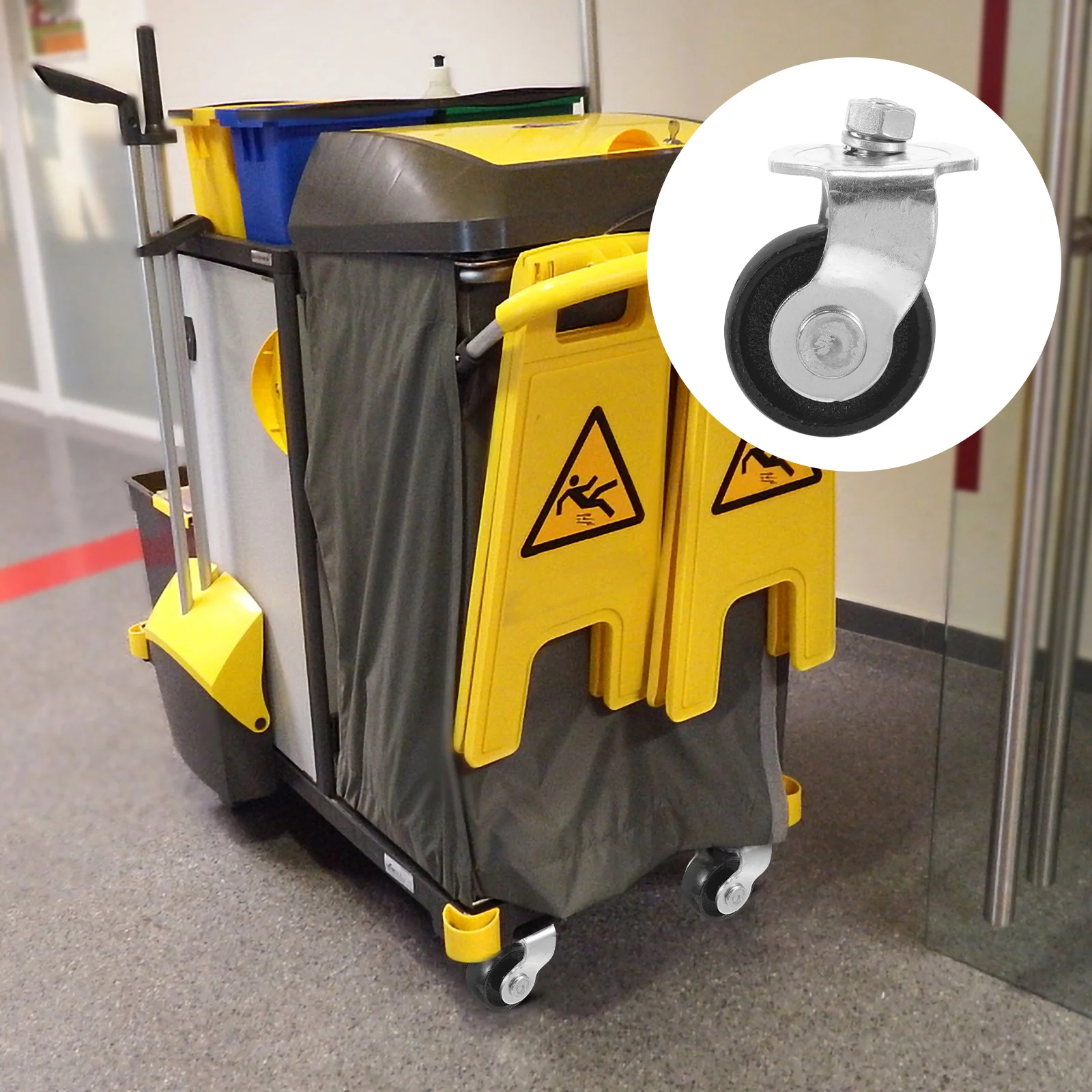 Wheel for Floor Jack Horizontal Caster Wheels Front Car 2 Ton Replacement Casters