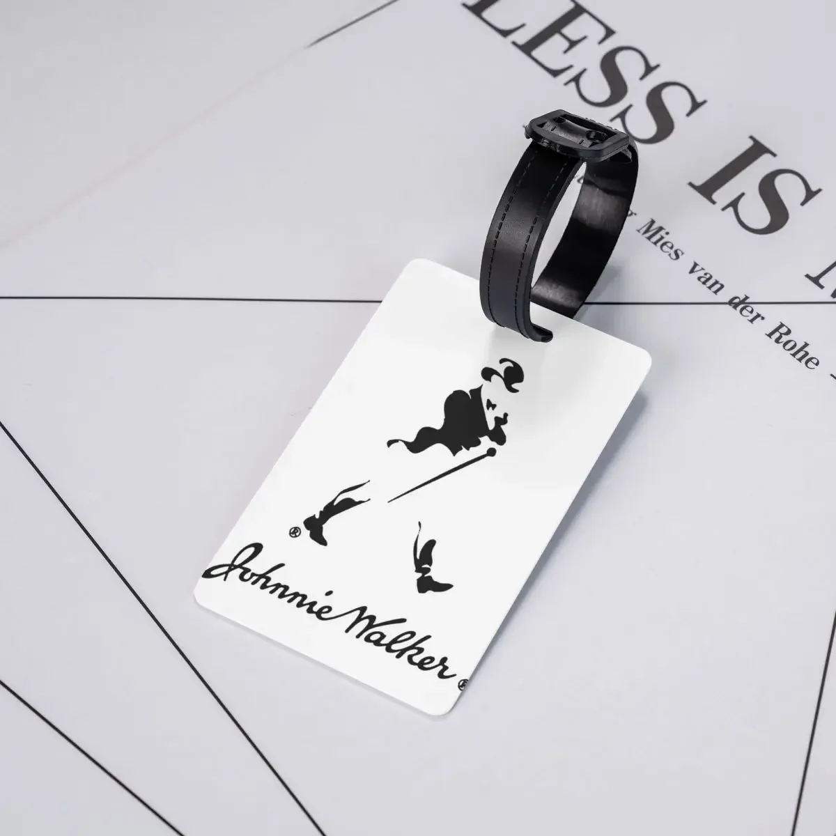 الأبيض جوني ووكر ويسكي علامات الأمتعة حقيبة الملحقات السفر موضة الأمتعة الصعود علامة التسمية حامل معرف اسم العنوان