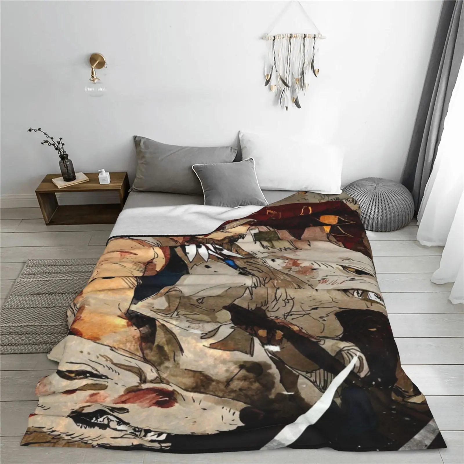 

Фланелевое одеяло с тематикой персонажей аниме для гостиной, спальни, кровати, дивана, пикника, путешествий и кемпинга, все сезоны