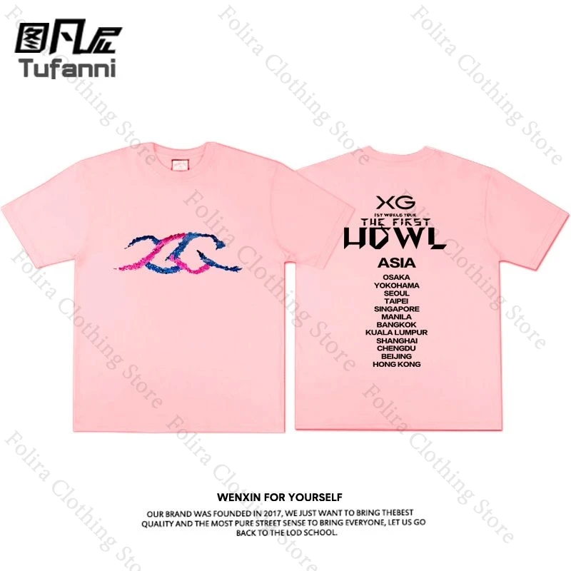 XG WORLD TOUR Concert Series Print T-shirt for Fans Men Women T Shirt Cotton Summer Tops Short Sleeve Tee Fashion Streetwear