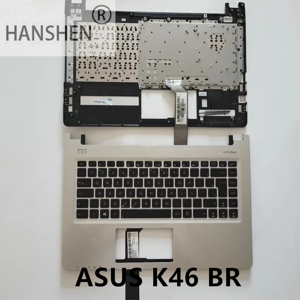 Imagem -04 - Hanshen-versão Brasileira do Novo Teclado Adequado para Asus S46c K46 K46cm R405c A46c K46c E46c