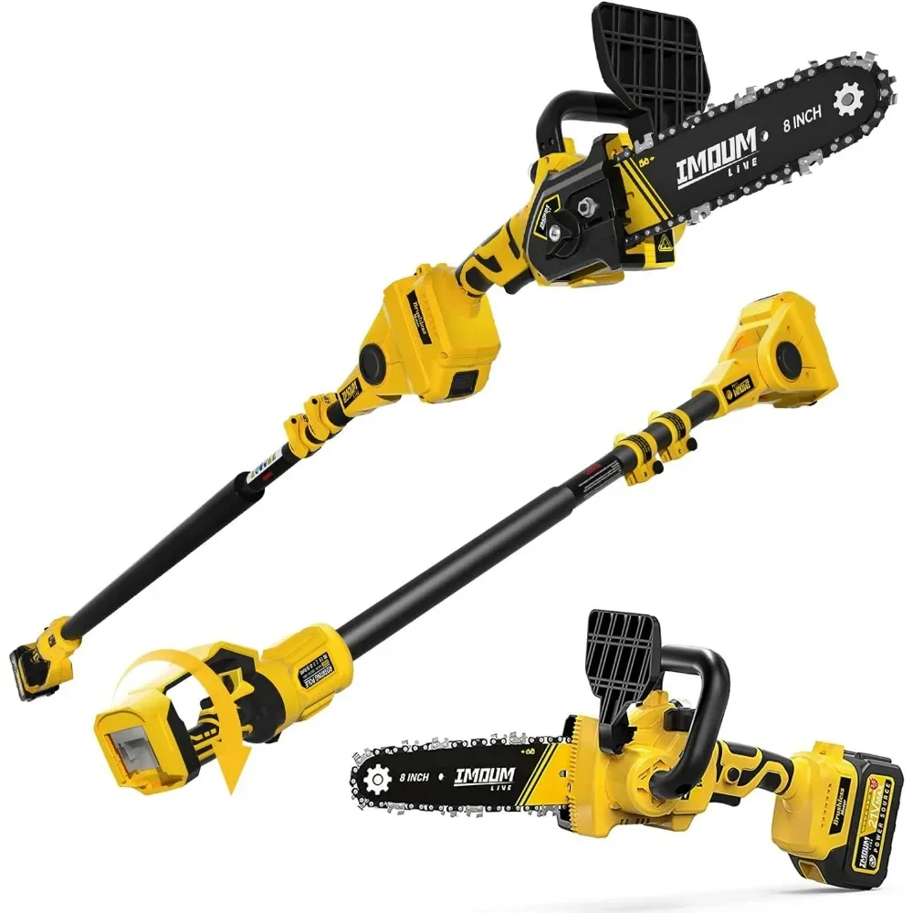 2-IN-1 Cordless Pole Saw & Chainsaw, 8