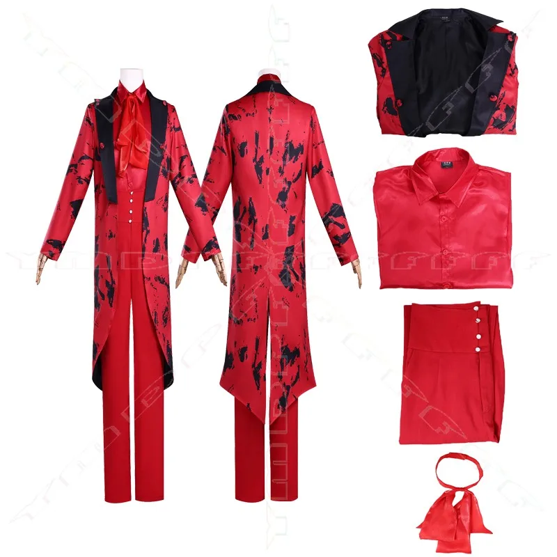 

ТВ аниме размер монстр Исаак платье для косплея красный комплект Хэллоуин карнавал ночь хит продаж