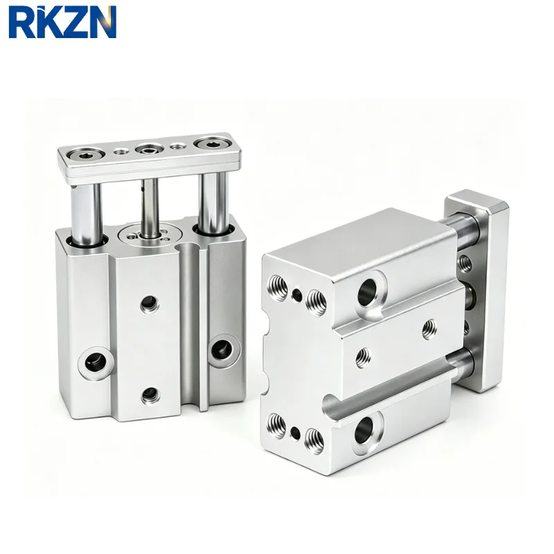 MGJ /TCM Micro Three Rod Guide Air Cylinder Double Acting Three Axis Pneumatic Cylinder MGJ6 MGJ10 TCM6 TCM10 Stroke 5-30mm