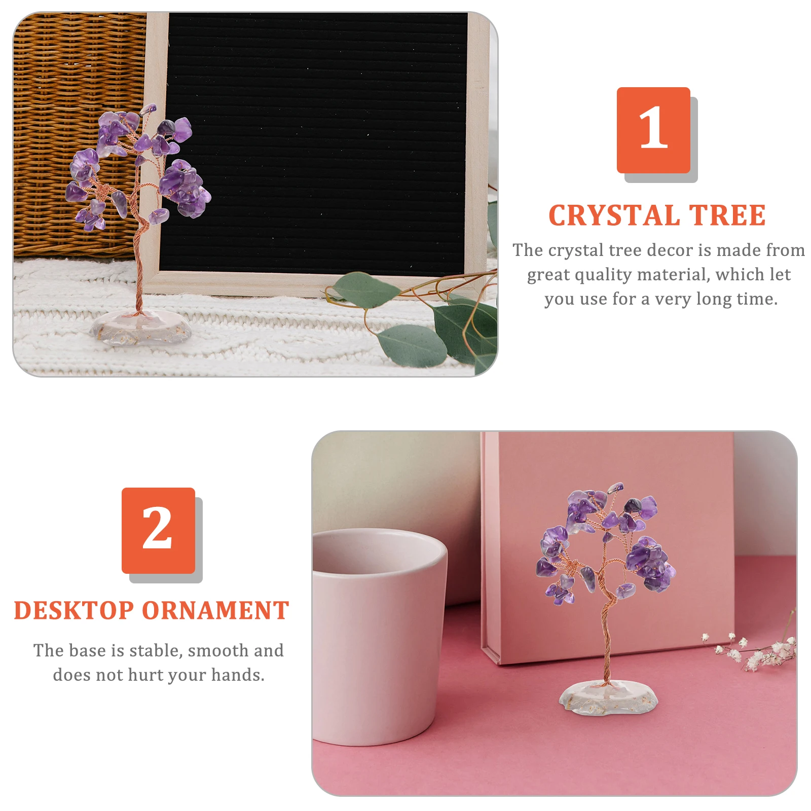 

Crystal Wishing Tree Iron Wire Crystal Tree Decor Home Office Desktop Adornment Bonsai Gift Option Practicality Durability