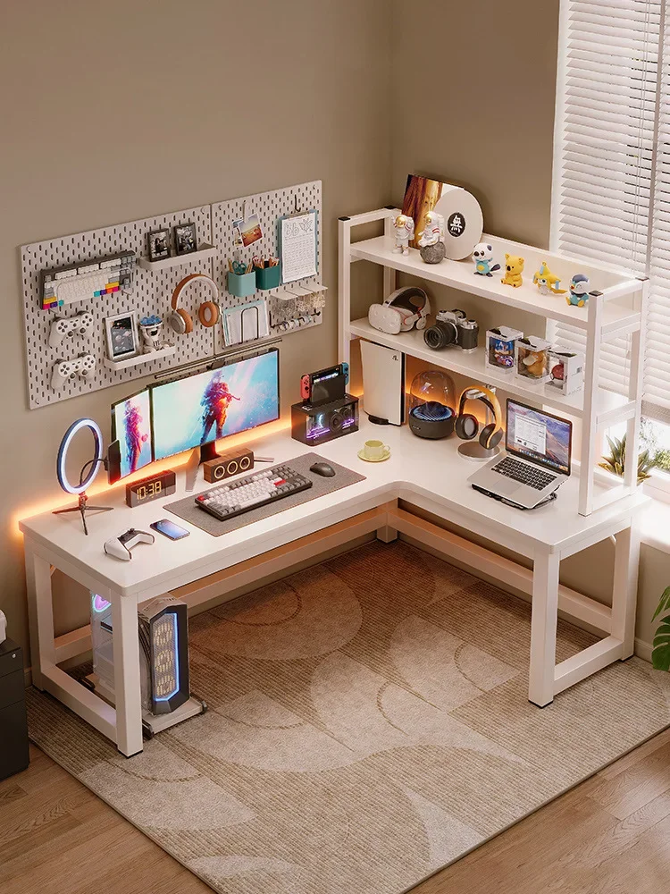 

Corner, computer desk, desktop, e sports, home L shaped, bedroom, office