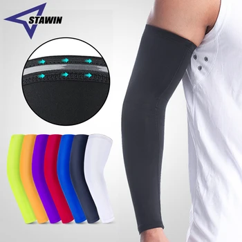 1PC Cooling Sport Arm Sleeve Compressie Basketbal Fietsen Arm Warmer Hardlopen UV-bescherming Unisex Volleybal Zonnebrandbanden