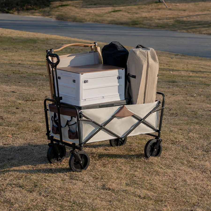 Hochleistungs-Klapp wagen mit großer Kapazität Shopping Beach Garden Pull Trolley zusammen klappbar zusammen klappbar im Freien tragbarer Utility Cart