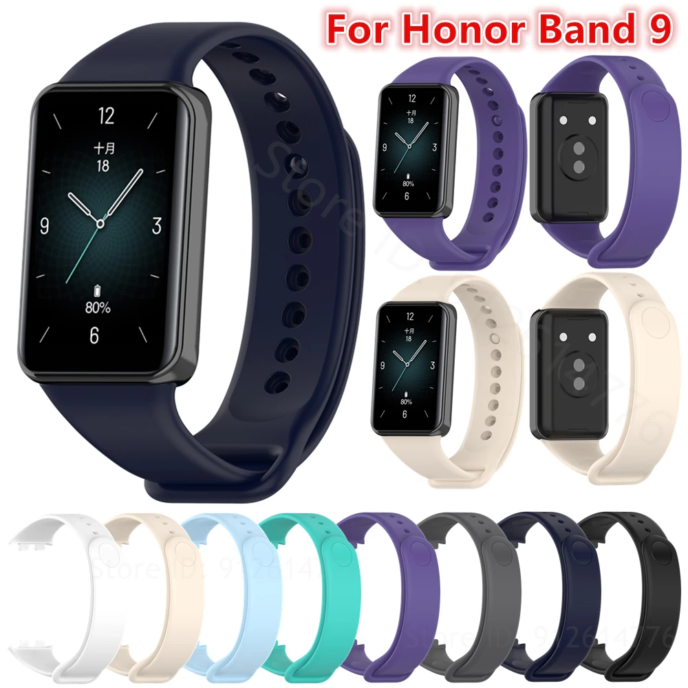 Bracelet de rechange en silicone pour montre intelligente Honor Band 9, bracelet de sport original