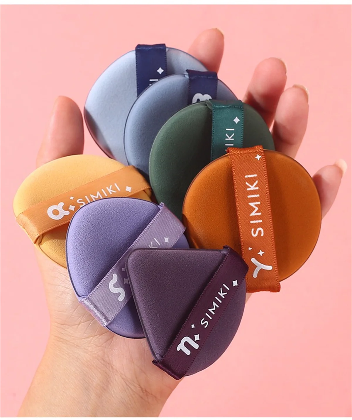 7 Pcs Multi-Color Reusable Cushion Sponge Puffs: Perfect Choice for Liquid, Cream, Foundation Cream and Powder