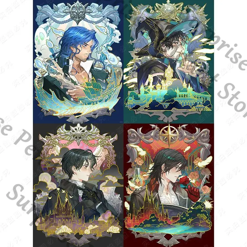 لورد أوف ميستريز نافذة من الزجاج الملون كلاين موريتي ألجر ويلسون ليونارد ميتشل آمون ديريك بيرج زخرفة سطح المكتب من الأكريليك