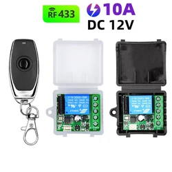 433Mhz Universal Wireless Remote Control Switch DC 12V 1CH Relay Receiver Module RF Transmitter Smart Home Remote Controls