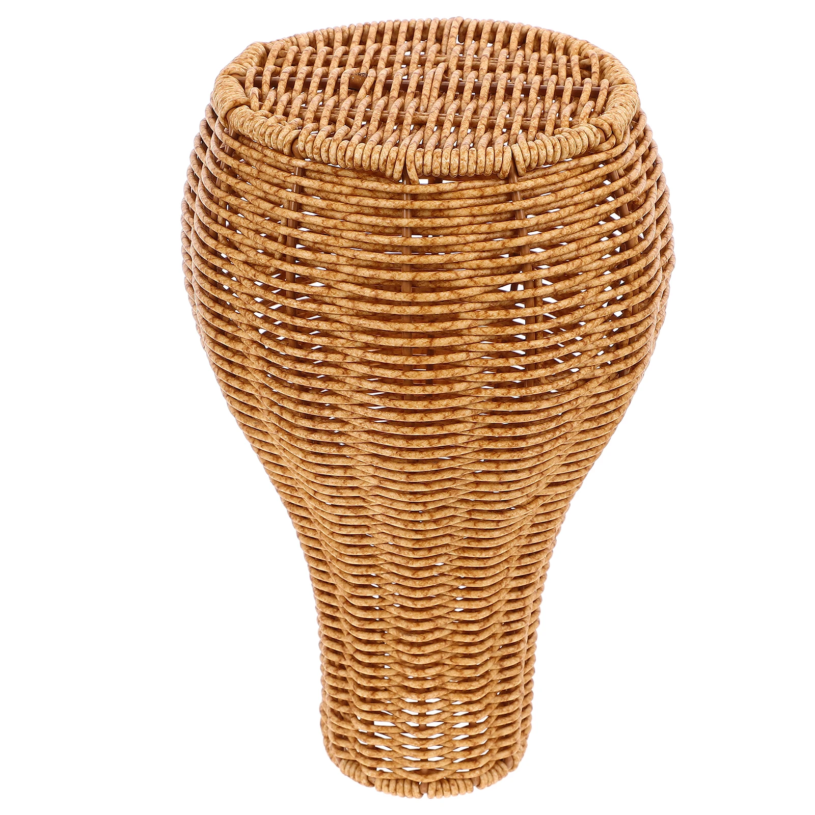 

Imitation Rattan Handwoven Boho Style Flower Vase Decorative Plastic Home Decor Wipe Clean Insert Flowers Photo Prop Simple Vase