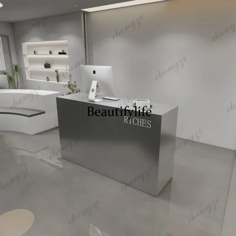 Company Modern Reception Desks Shop Beauty Unique Bar Luxury Restaurant Reception DesksE555610
