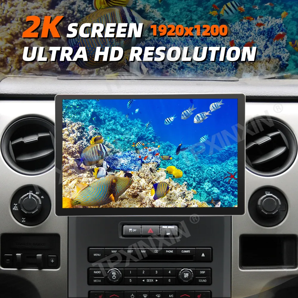 2K HD Screen Android 13 For Ford F150 Raptor 2008~2014 Automatic AC Multimedia Car Radio GPS Navigation Stereo Stereo Head Unit