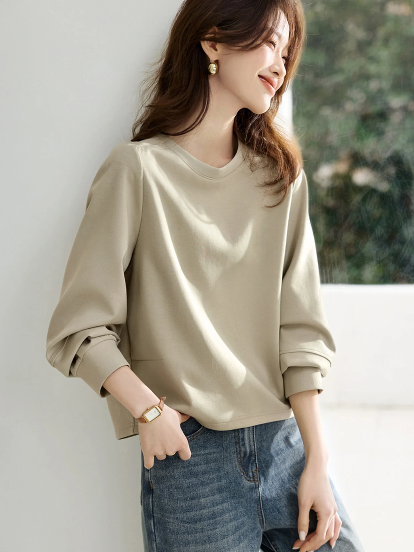 مريحة عارضة طويلة Sve هوديي جولة Ne التخسيس أعلى العصرية ملابس خارجية المرأة الخريف Faion تخفيف Sle قطع مستقيمة #1