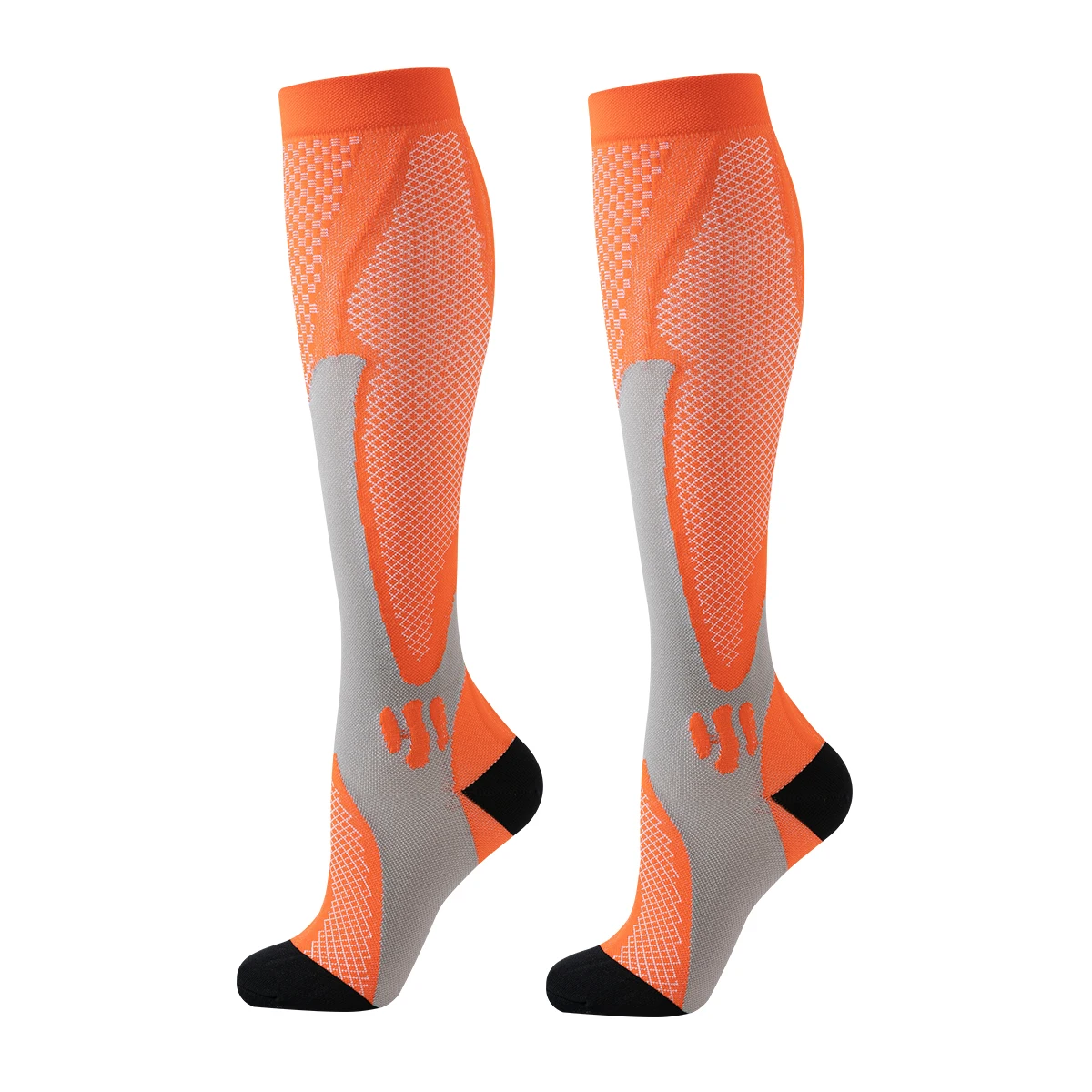 女性、看護師、スポーツ、ランニング、女性用の単色着圧ソックス、3ペア