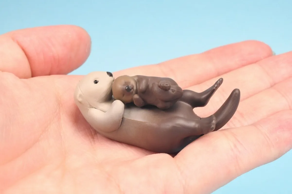 Pra-penjualan Juli 2025 Mainan Kapsul Tarlin Lucu Berang-berang Laut Wajah Rubbin Laut Kombu Bayi Di Perut Angka Ornamen Gashapon Renang