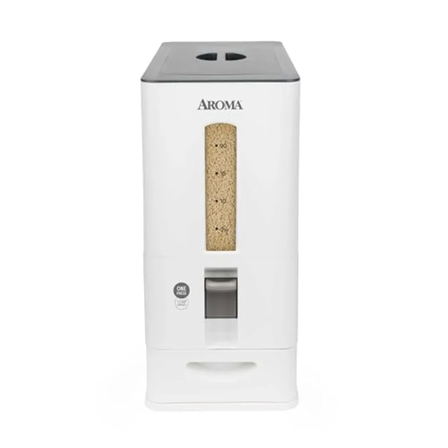 

Housewares 27lbs Large Rice Dispenser 7.25 x 16.5 x 16.5 inches White