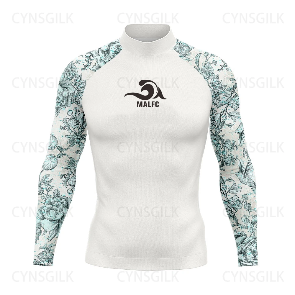 MALFC Rash guard for men Surfing Clothes Swimsuit Rashguard Surf Wear UPF 50 Water Sport Long Sleeve T-shirt Swimwear snorkeling