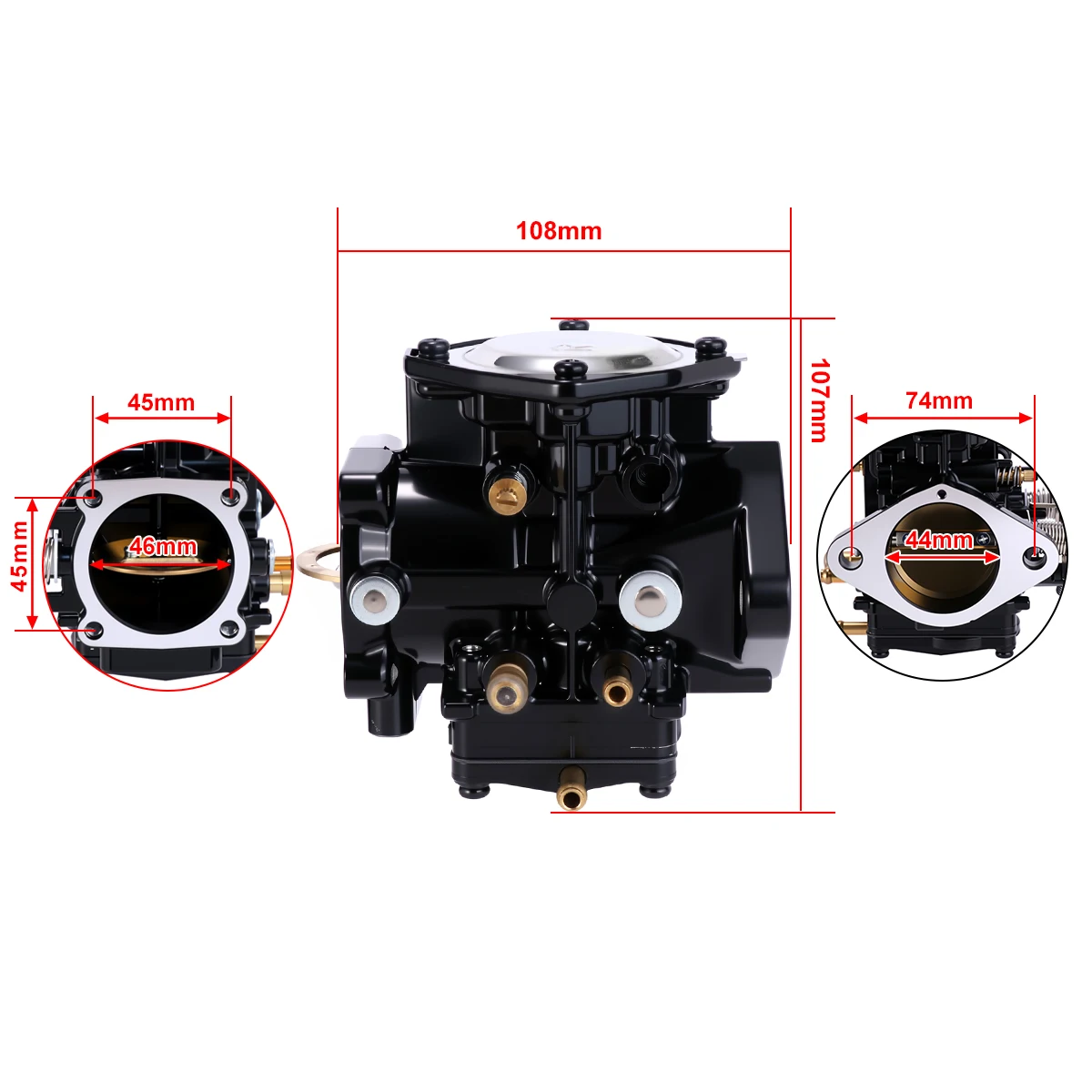 Alconstar Carburetor for Yamaha Mikuni BN44-40-43 Super BN Series 44mm carb