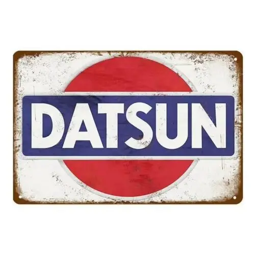 Datsun Metallschild Wandkunst Klassische Auto-Dekoration Männerhöhle Garage Retro-Aluminium