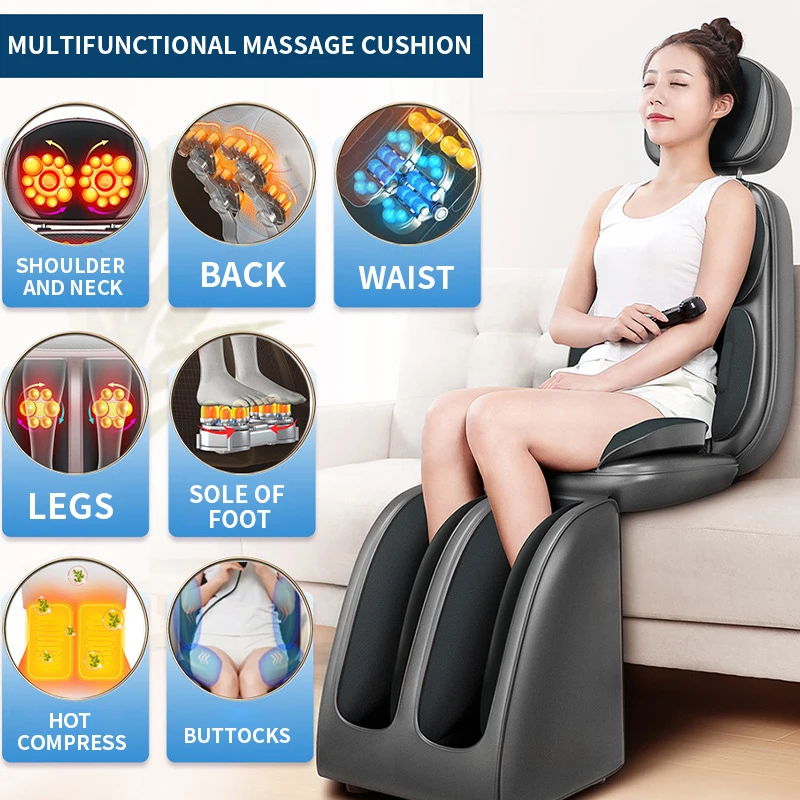 LEK-918L Fully automatic full body massage cushion neck, back, waist and feet electric massage chair heating vibration roller ma