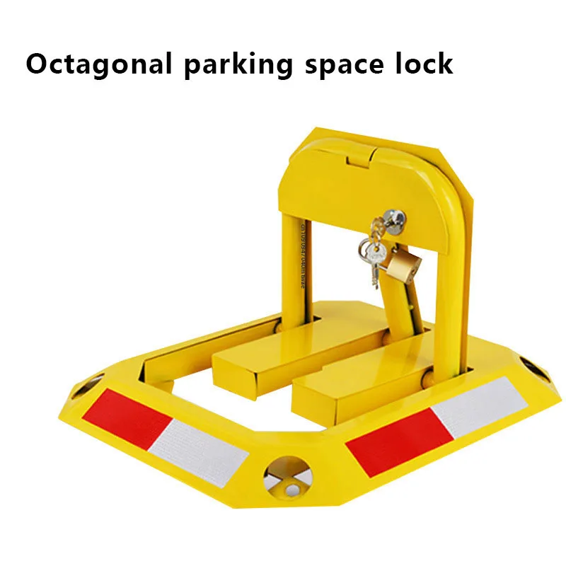 Folding Parking Barrier Car Ground Lock Parking Space Lock Parking Pile Parking Lock Car Stopper Thickened to Prevent Collision