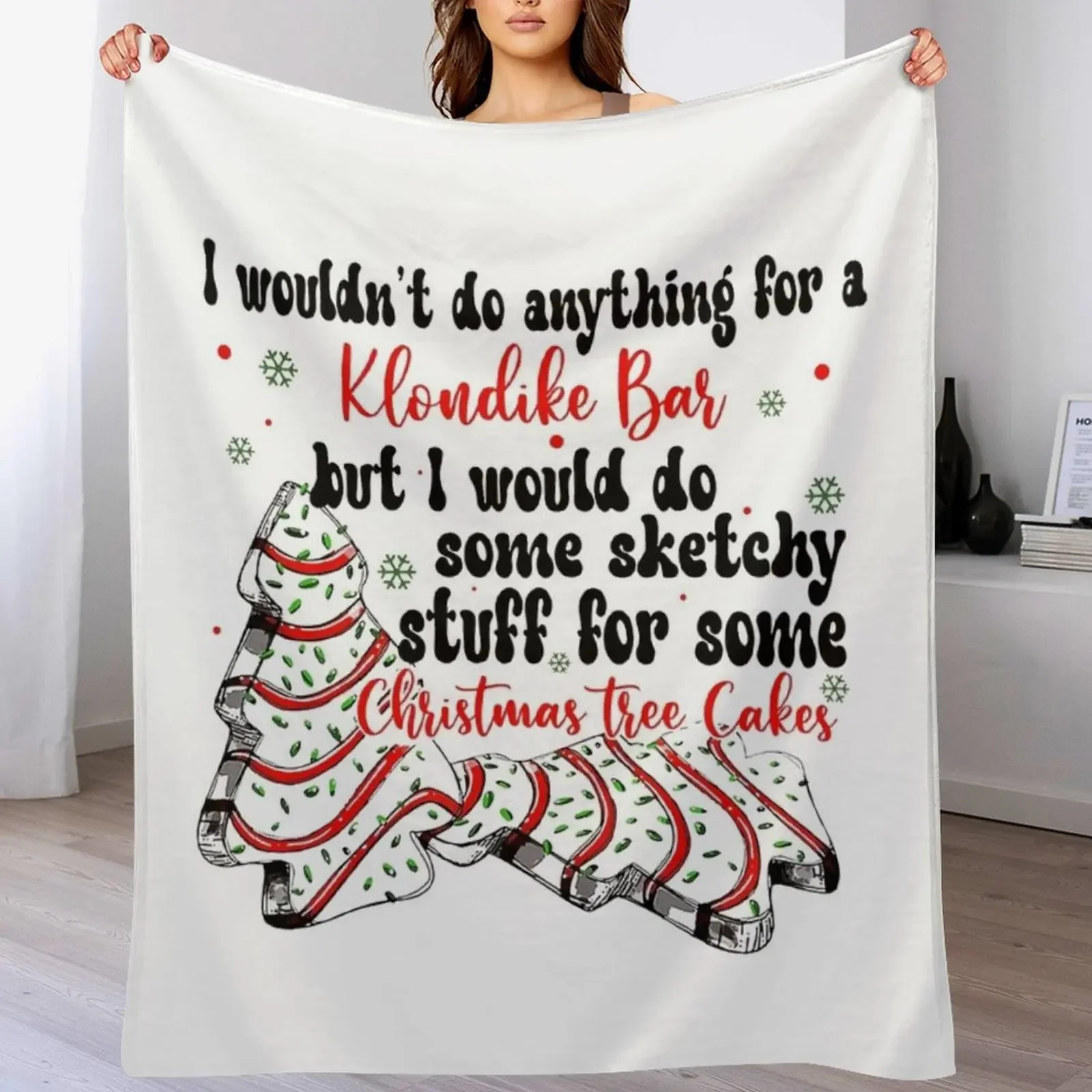 Little Debbie Holiday Cake, Little Debbie, Funny Xmas Crewneck, Christmas Tree, Tree Cake Holiday Throw Blanket