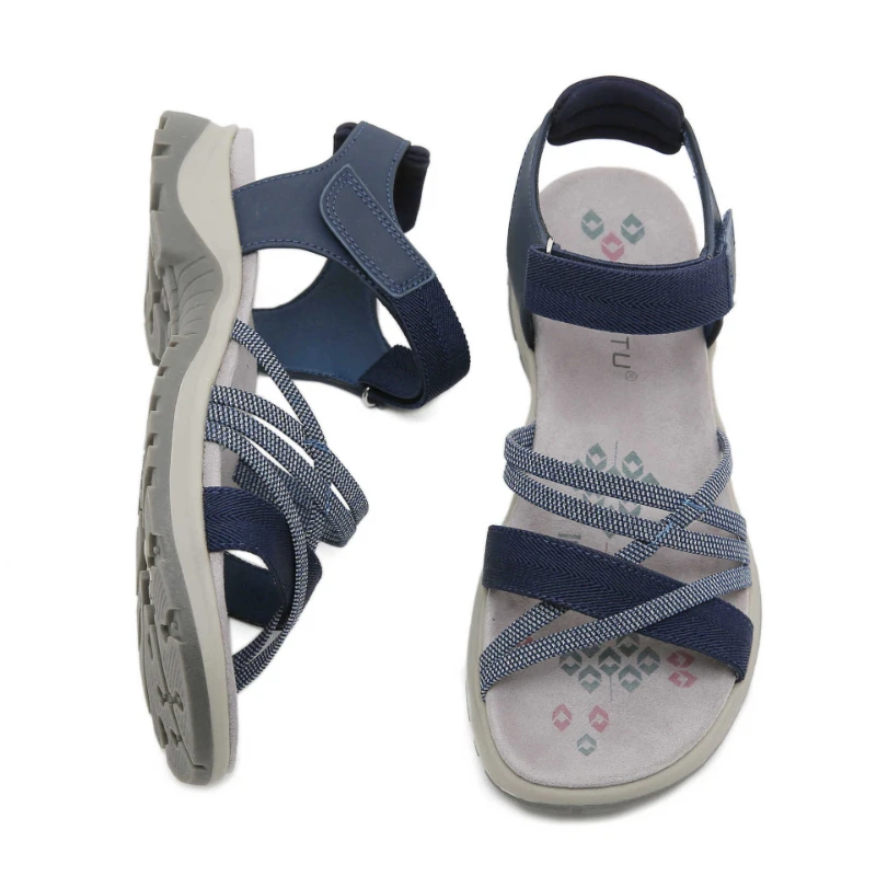 New 2025 Sports Sandals Printed Casual Velcro Large Size Women's Shoes Comfortable And Simple Casual Velcro Mother's Shoes - Image 4