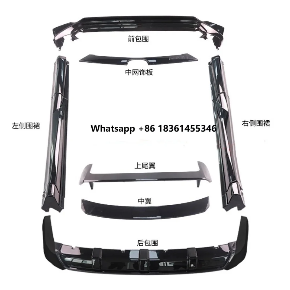 

For Vezel HRV 2022 Modified Front Shovel Rear Lip Spoiler Side Skirt Tail Wing Top Wing Grille Strip Car Kit