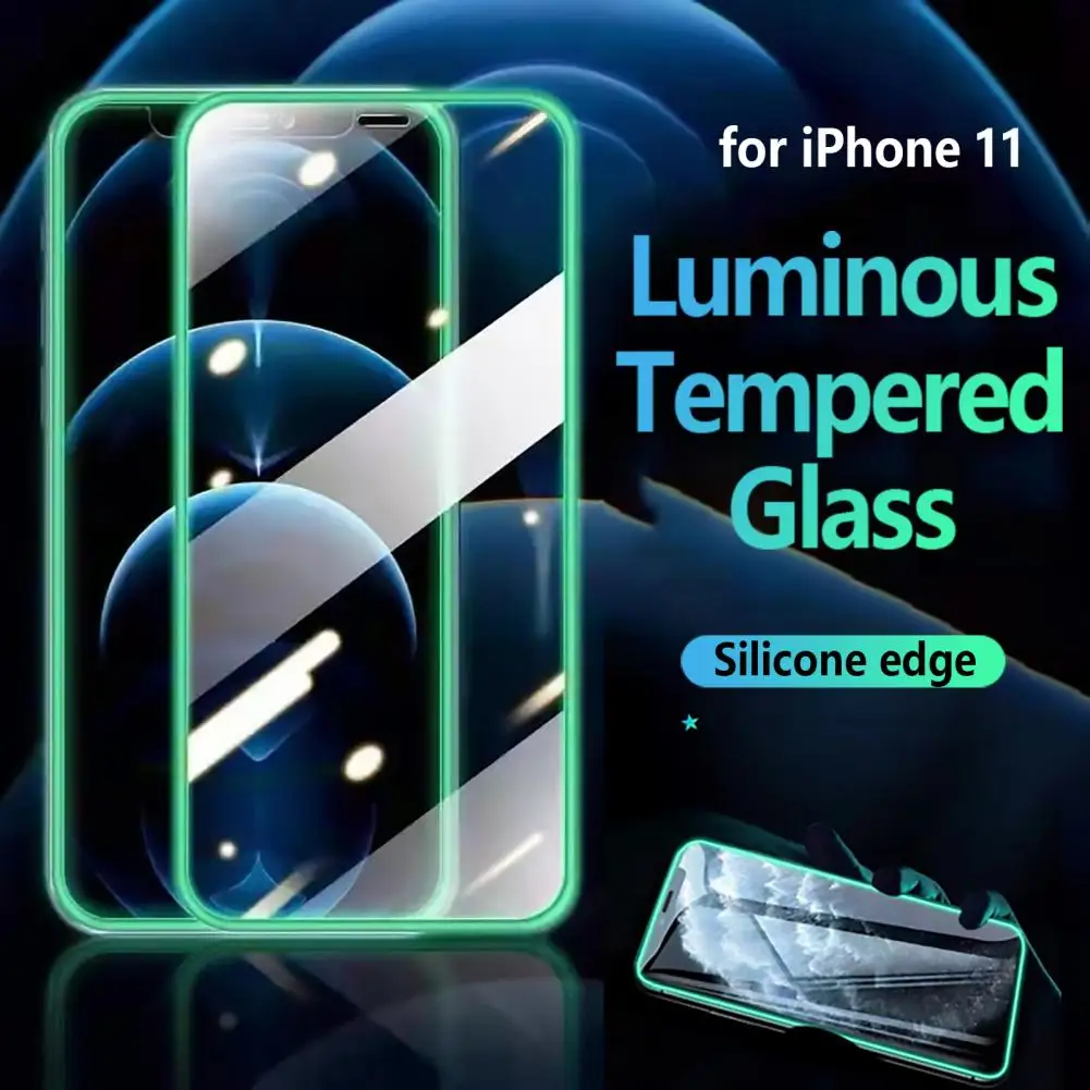 Película protectora de pantalla de teléfono, vidrio templado luminoso 9D, dureza clara, para iPhone 13, 11, 12 Pro, Max, XR, X, XS, 7, 8 Plus