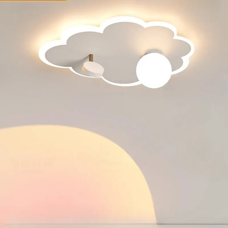 

Bedroom ceiling light modern minimalist cream style room cute cloud warm sunset light