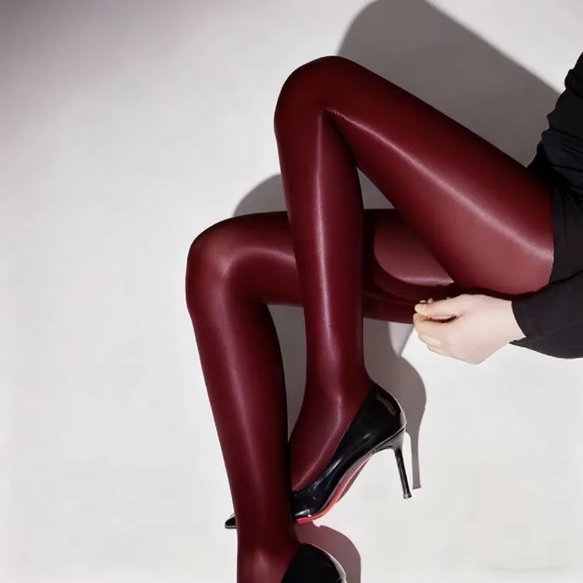 1 Packung glänzende Strumpfhosen für Damen in Übergröße, sexy Pferdeöl-Strumpfhosen, Leggings, nahtlos, hohe Taille, elastisch, durchsichtig, glänzende Strümpfe, Socken