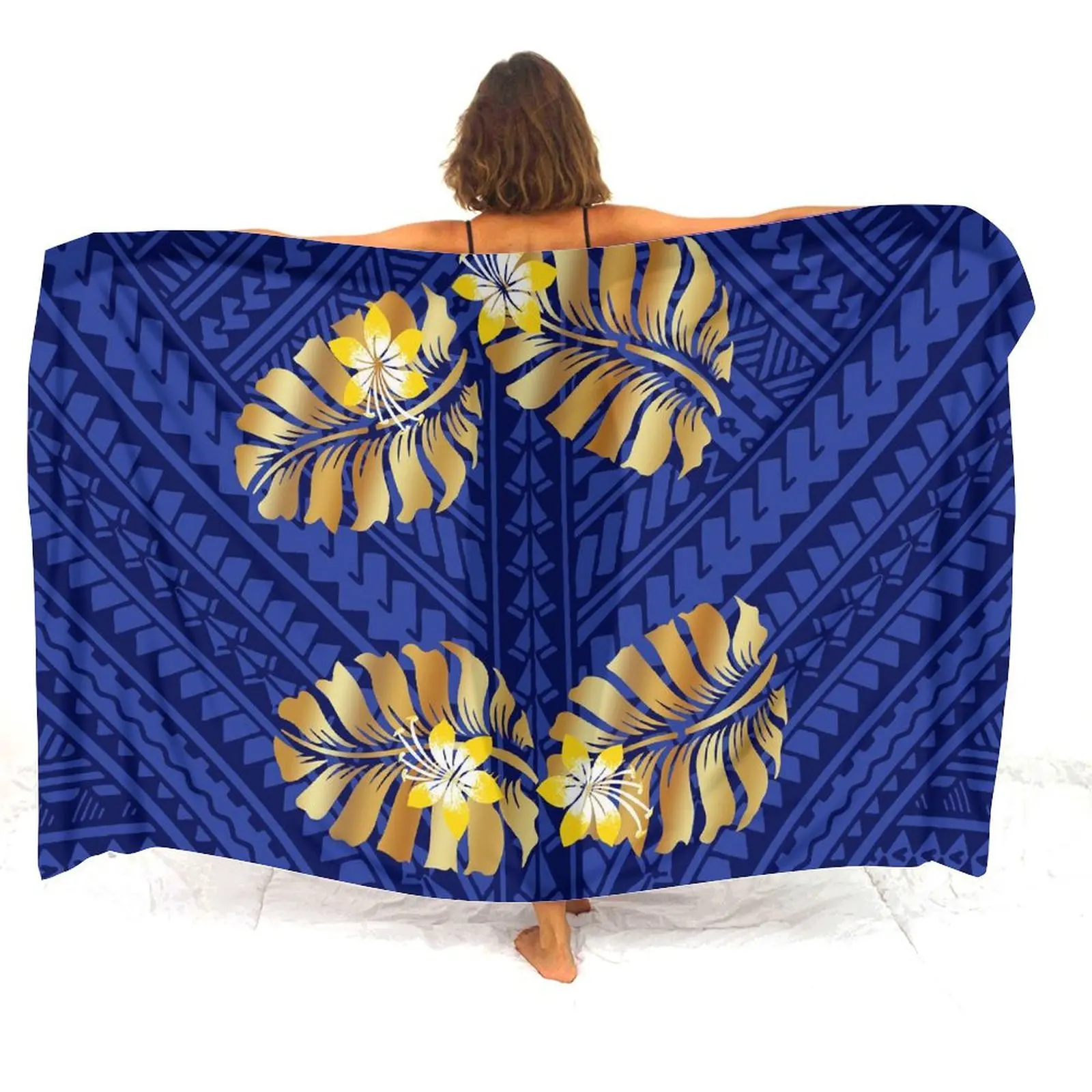 Polynesian Custom Women Beach Sarong Fashion Swimwear For Sunbathing Comfortable And High-Quality Fabric One-Piece Sarong