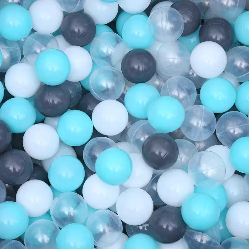 50pcs Blue Ball Pit Balls Ocean Balls for Babies Ball Pit Children Soft Plastic Pool Balls Parties Playground Toys Pool Ball New