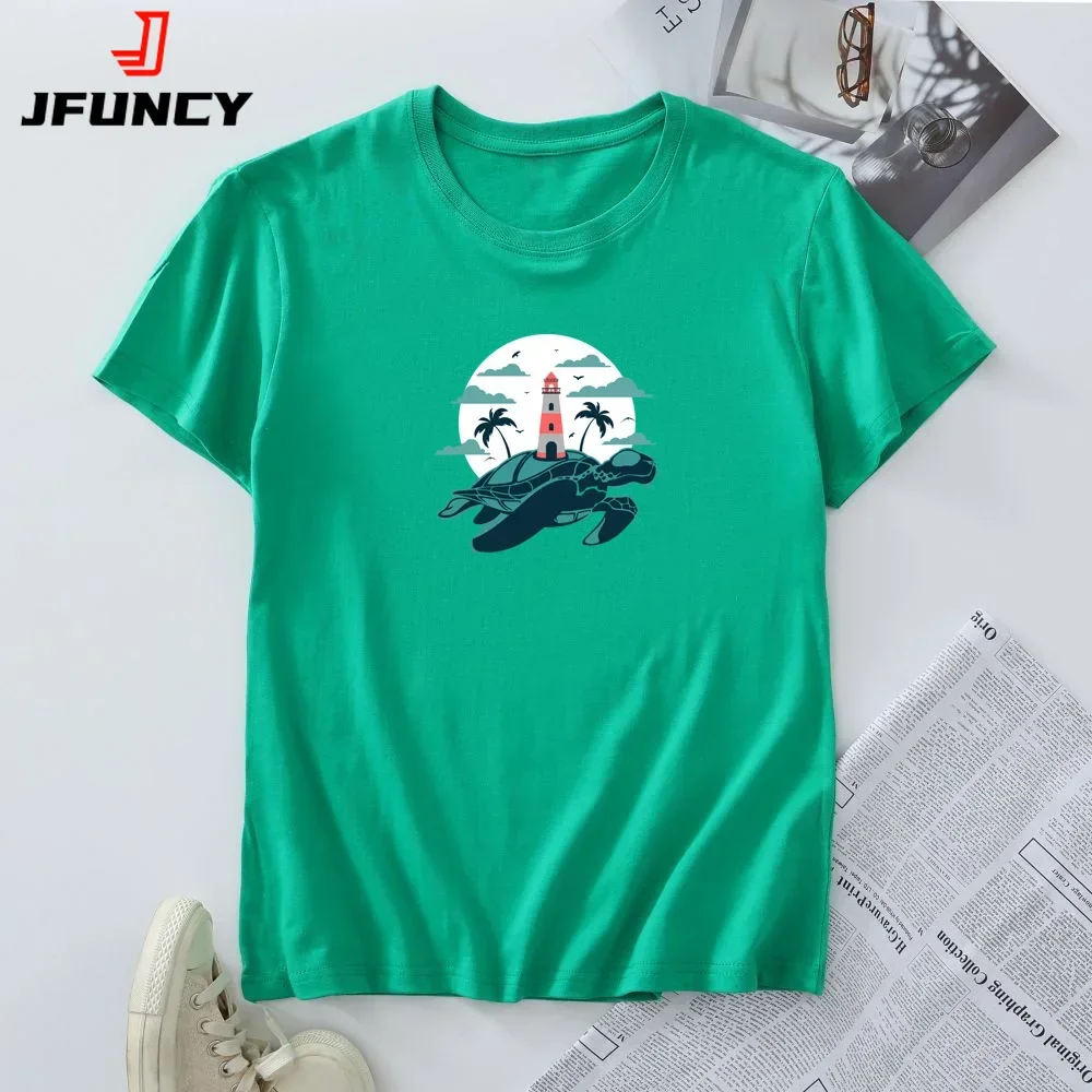 Plus Size T-shirt Women's Short Sleeve Tees 100% Cotton Tops Summer Woman Clothing Female Tshirt New Graphic T Shirts