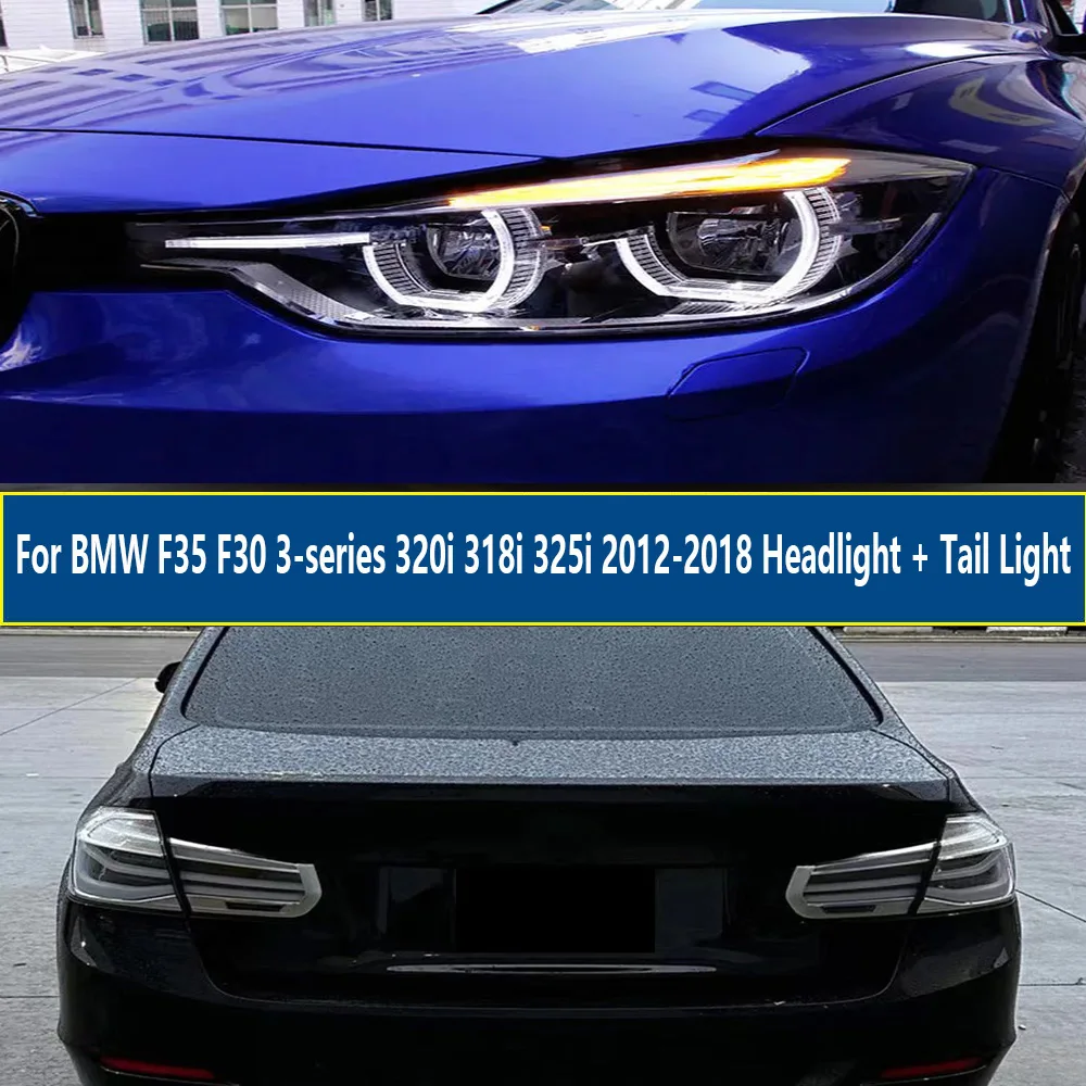 

Car LED Headlight lamp For BMW 3 Series F30 F35 2012-2018 Projector Lens Reverse Brake Fog Front lights DRL Plug and Play IP67