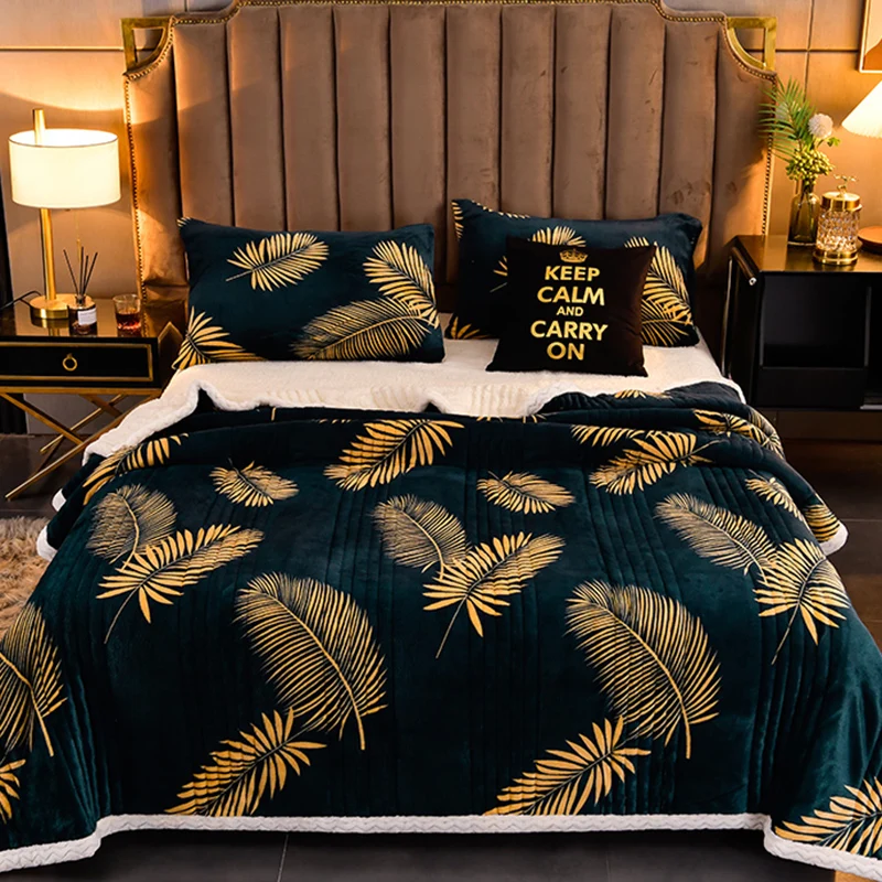 

New warm cashmere winter quilt Warm winter blanket Loose thick bedspread Duvet Heavy bed blanket Soft blanket