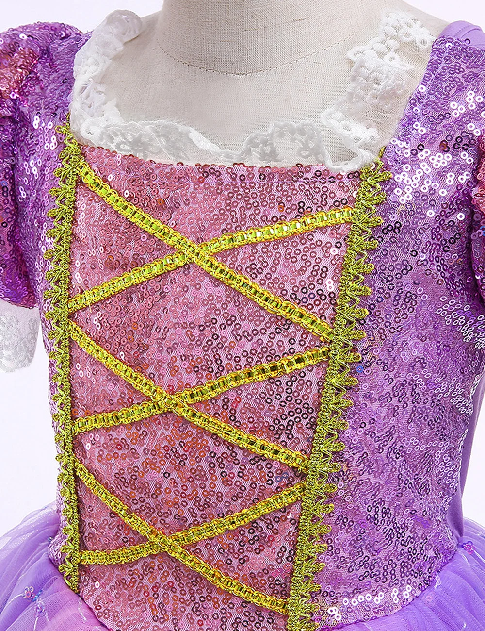 فستان الأميرة الأرجواني للفتيات من Fairy Tale فستان هدية عيد ميلاد للهالوين وعيد الميلاد وحفلات أداء الكرنفال مع أ #3