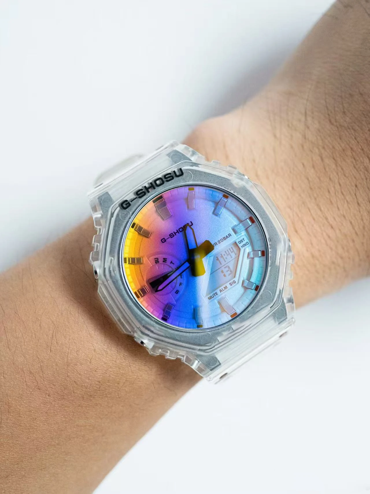 

Цифровые спортивные часы унисекс с двойным LED-дисплеем, резиновым ремешком, автоматической подсветкой и быстросъемным ремешком