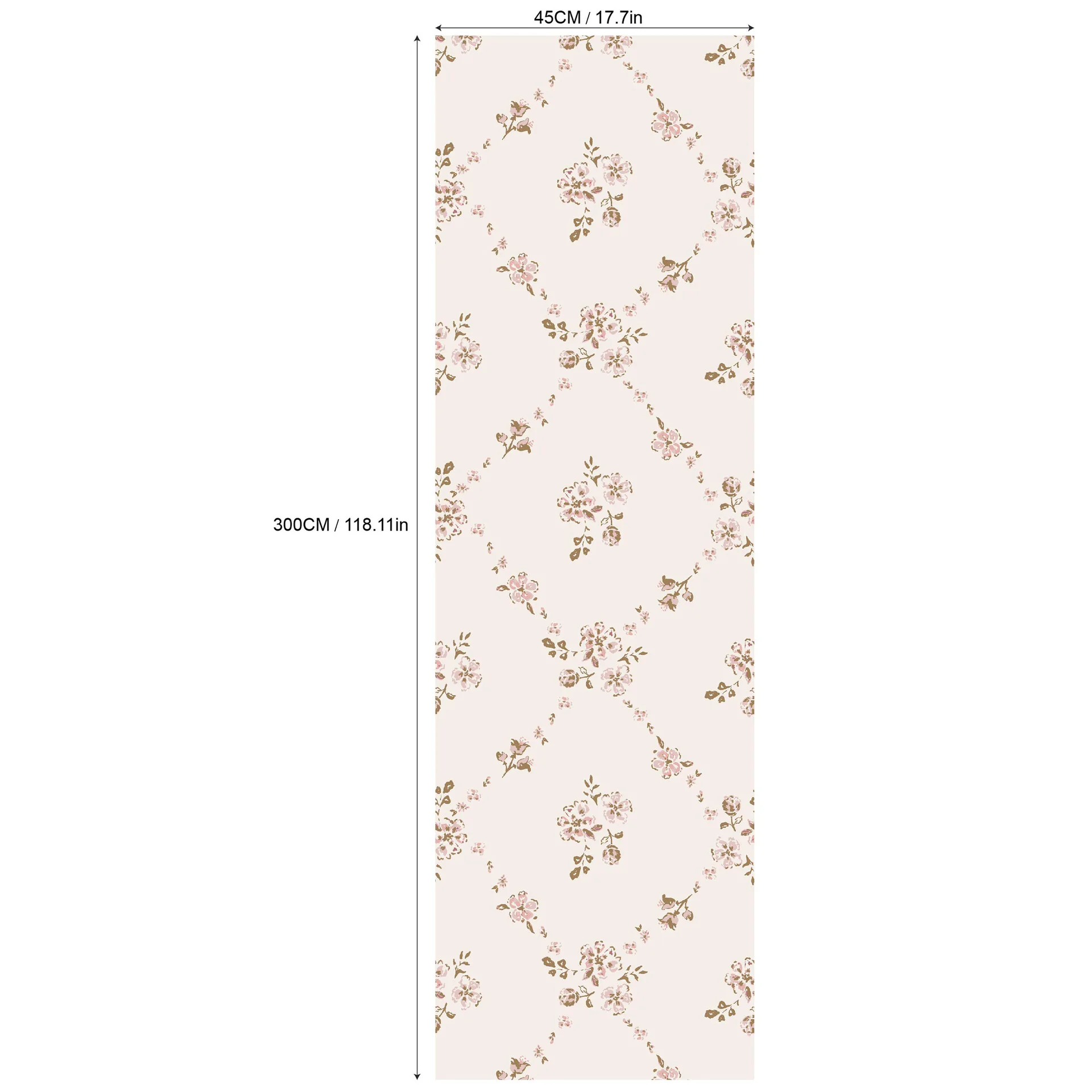 Adhesive Wallpaper for Wall Pink Flower Spring Theme Peel & Stick Waterproof Girls Room Nursery Wall Mural Decor