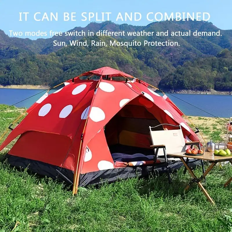 

Two Person Tent Portable Mushroom Automatic Folding Camp Tent Waterproof Tents For Camping Comfortable Kids Tent For Outdoor