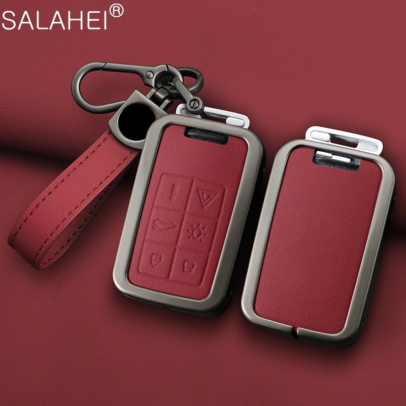 

Zinc Alloy Leather Car Smart Key Case Full Cover Shell Fob For Volvo S40 S60 S80 S90 XC60 XC90 V40 V60 Auto Keychain Accessories