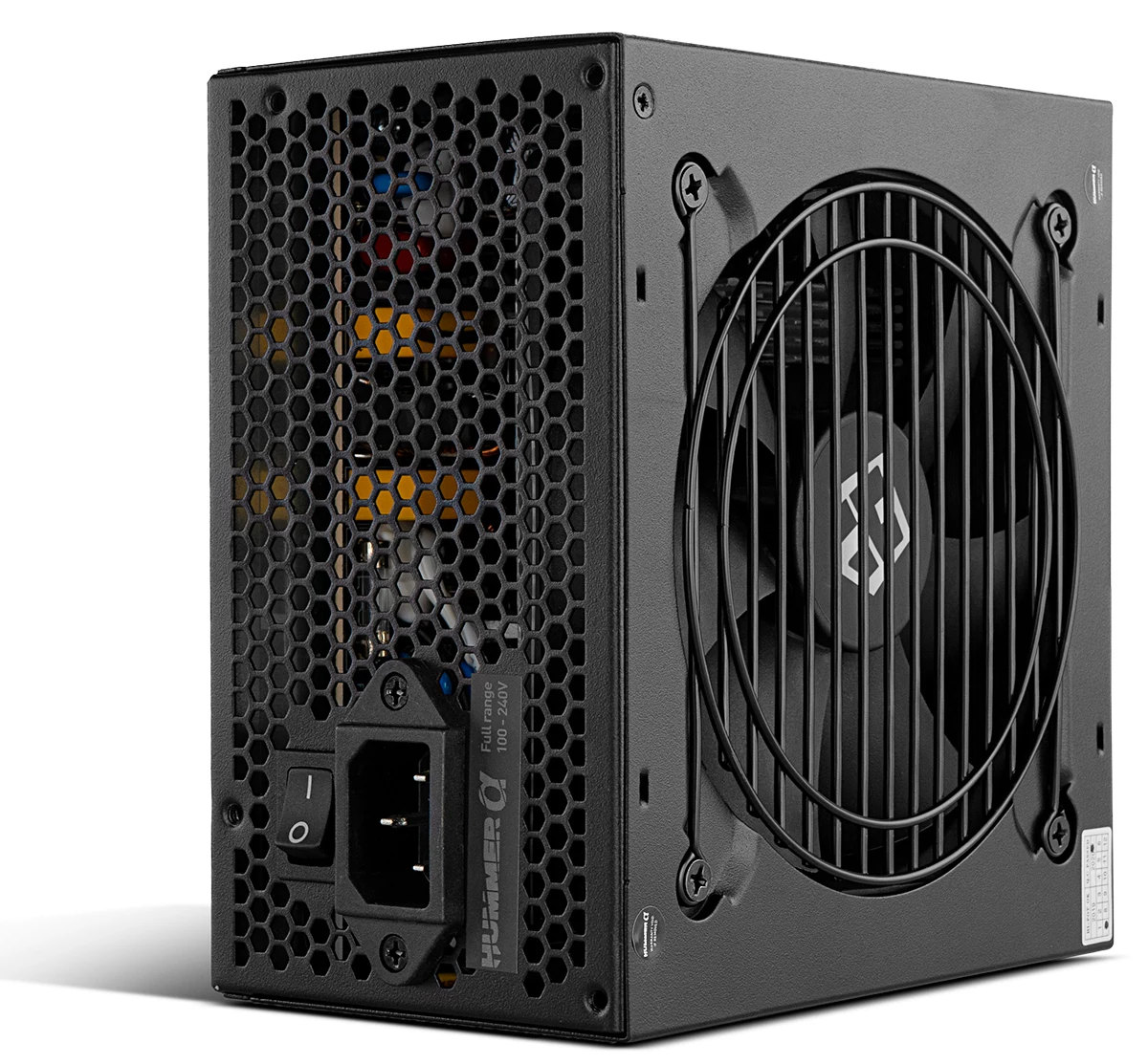 NOX HUMMER ALPHA 500W power supply, 80 PLUS Bronze Certificate, active PFC, fan 120 mm speed control, flat cables, Black