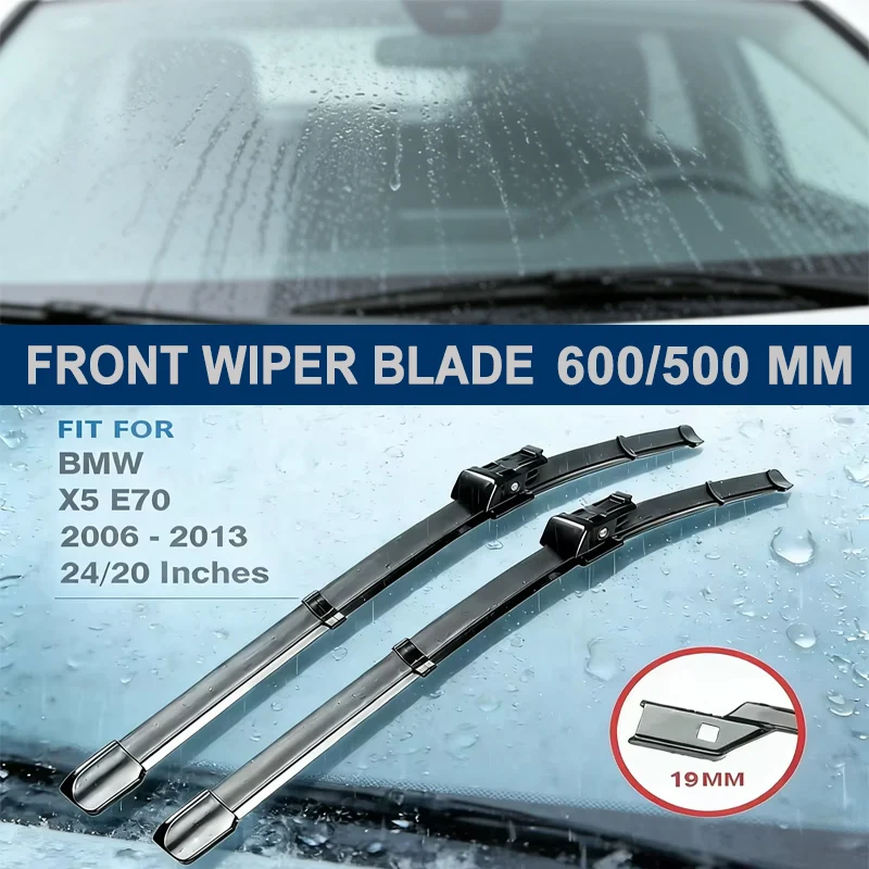 

For BMW X5 E70 xDrive 35d 40d 2006-2013 Front Wiper Blades 24"+20" - Car Windshield Windscreen Auto Accessories 2012 2011 2010