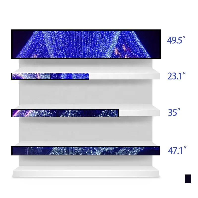 

Customizable Ultra-Wide Stretched Bar Android LCD Screen Displays 19 24 28 35 36 Inch For Retail