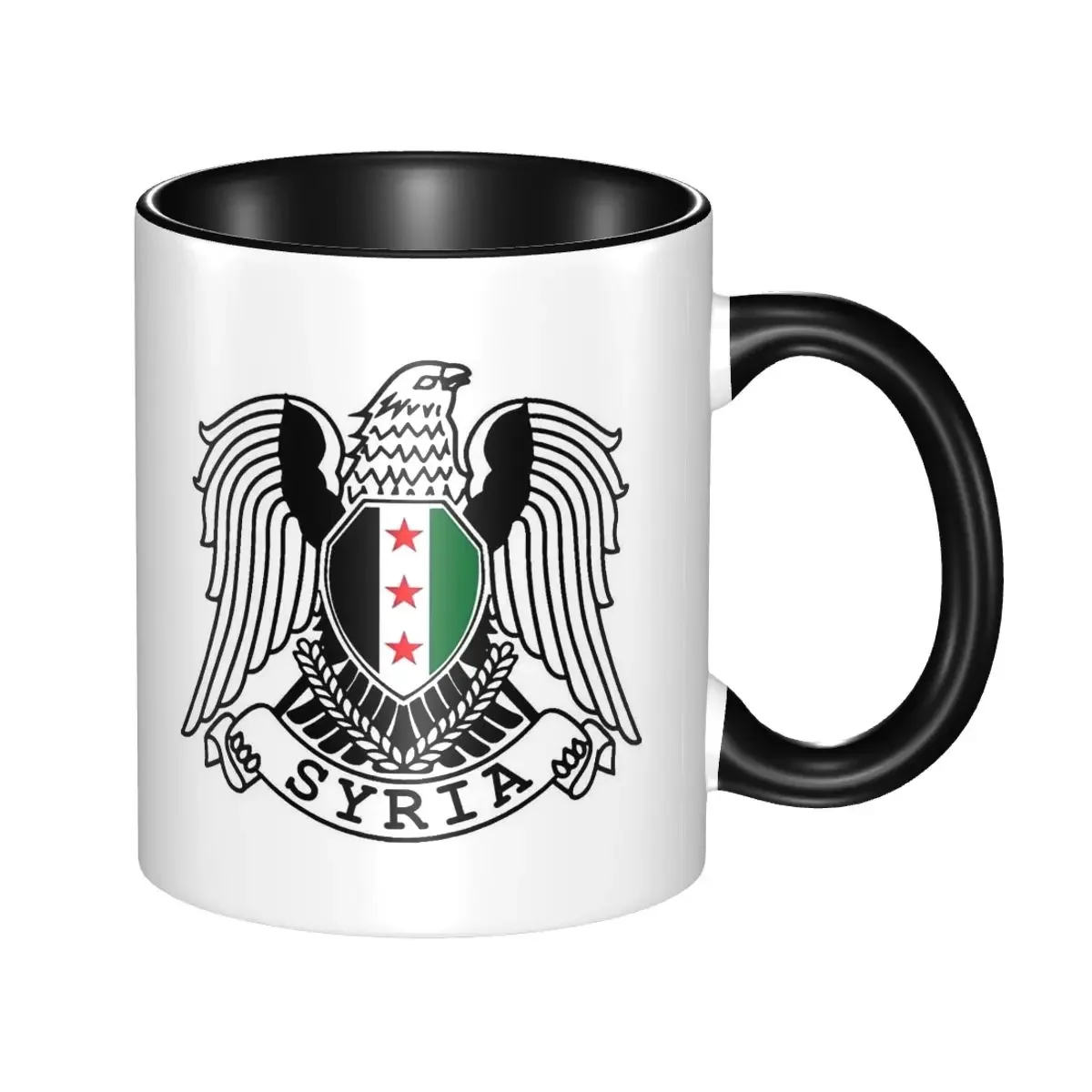 

Забавная керамическая кружка с принтом флага Сирии для кофе, чая, молока, подарок для друзей