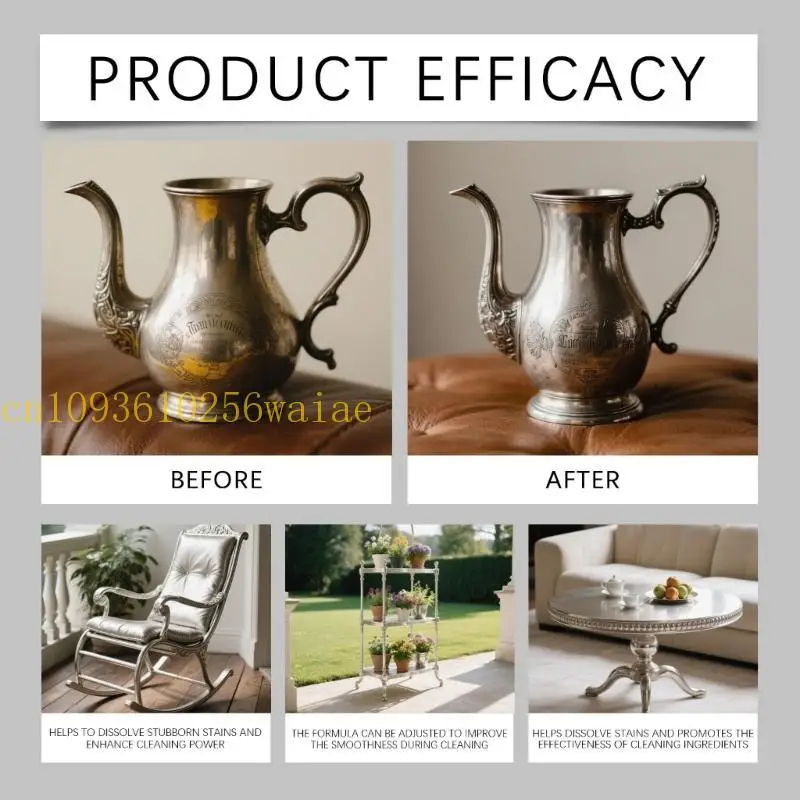 652F Silver Restoration Fluid يعمل على زخارف عملة المجوهرات