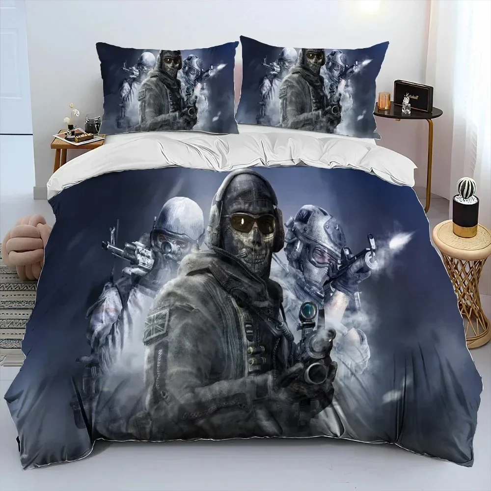 3DPrinting Game Call of Duty Comforter Bedding Set,Duvet Cover Bed Set Quilt Cover Pillowcase,king Queen Size Bedding Set Kids